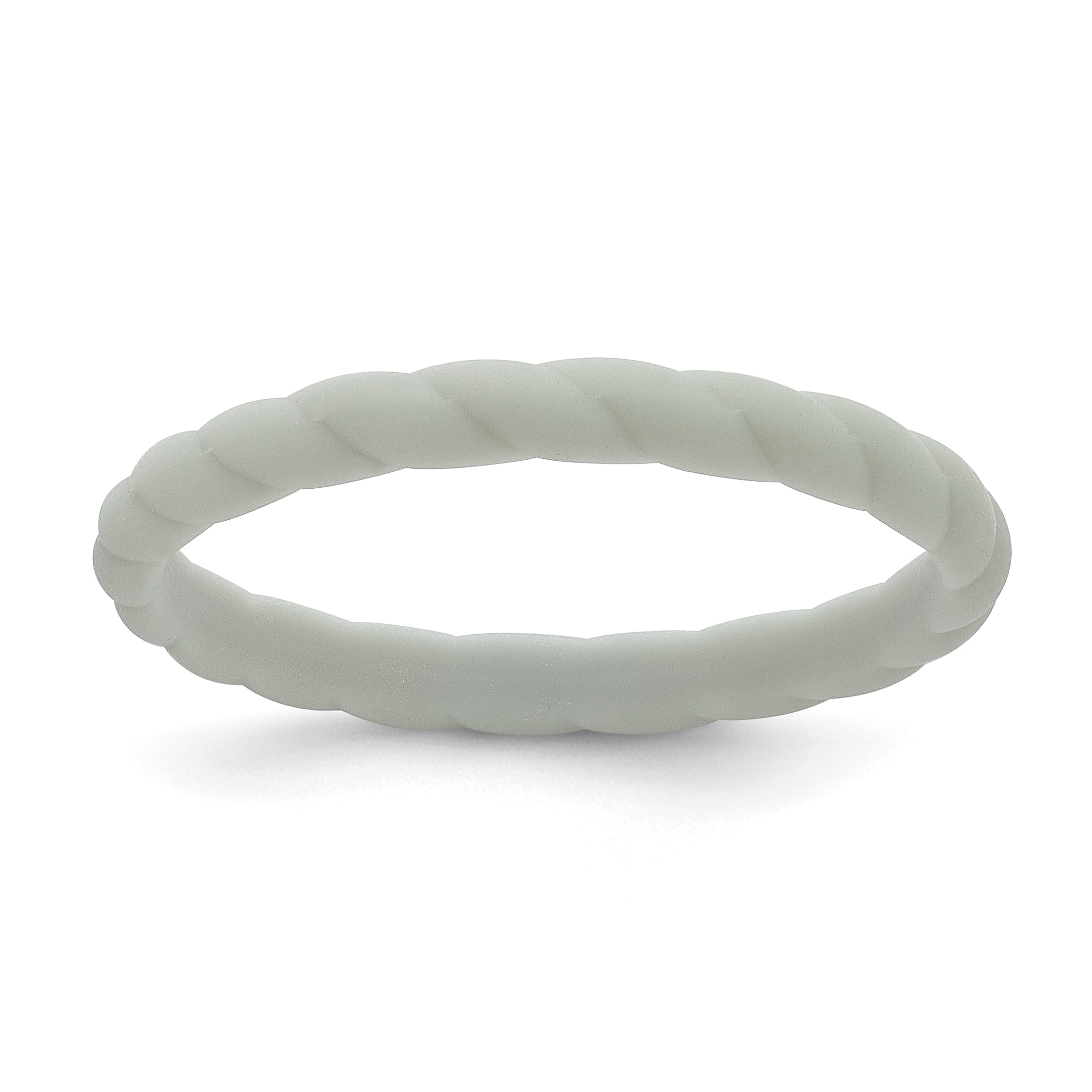 Silicone Light Gray 3mm Braided Band Main image
