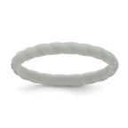 Silicone Light Gray 3mm Braided Band