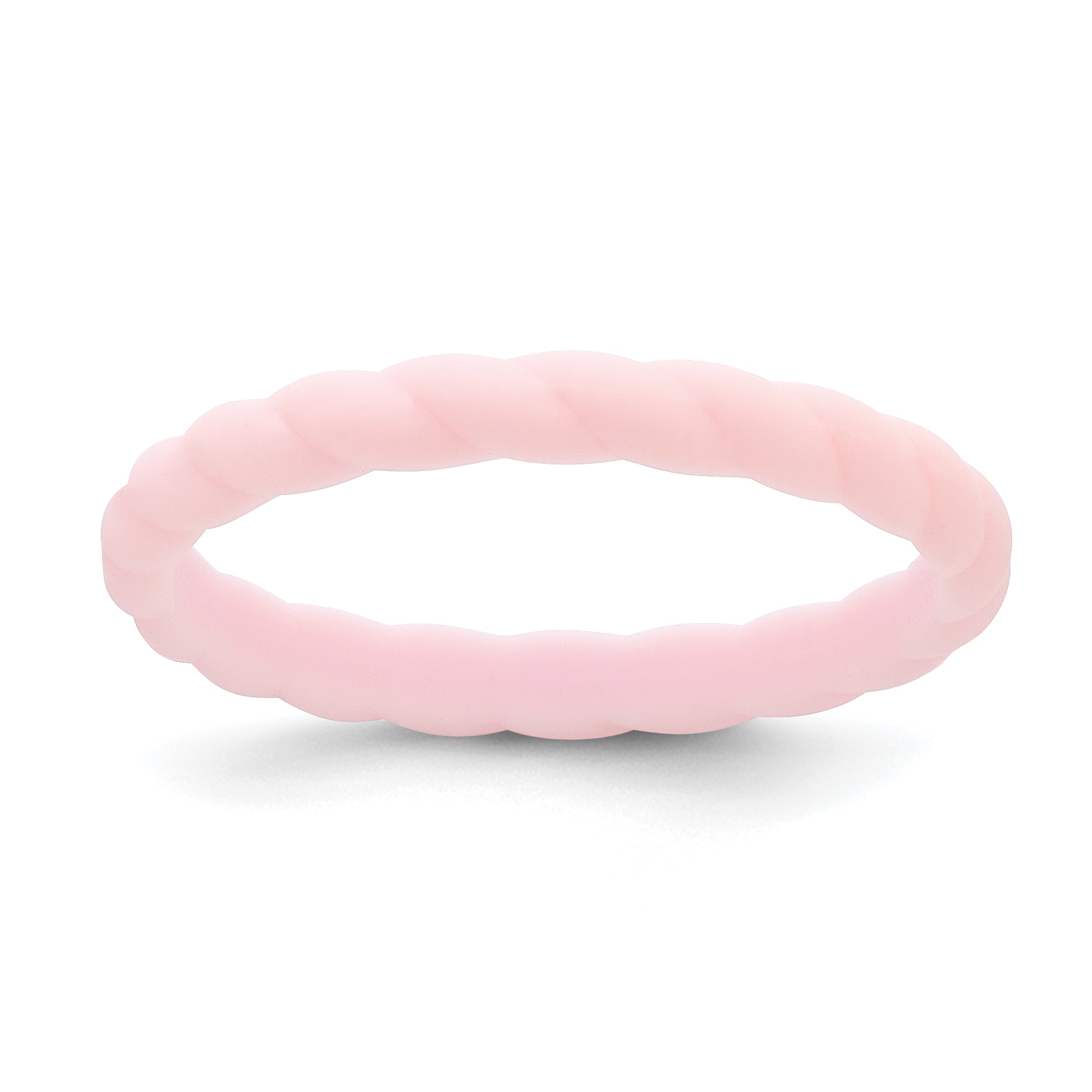 Silicone Pink 3mm Braided Band Main image