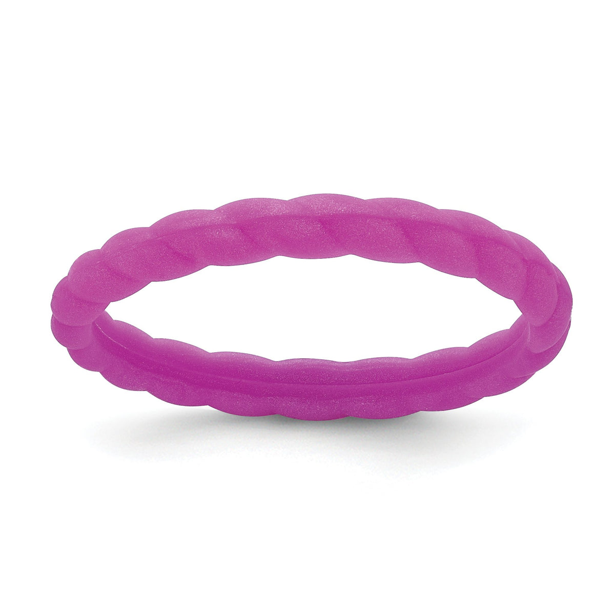 Braided Wedding Band in Plum Purple Silicone, 3mm, Size 5–10 - Sophia Jewelers Main image