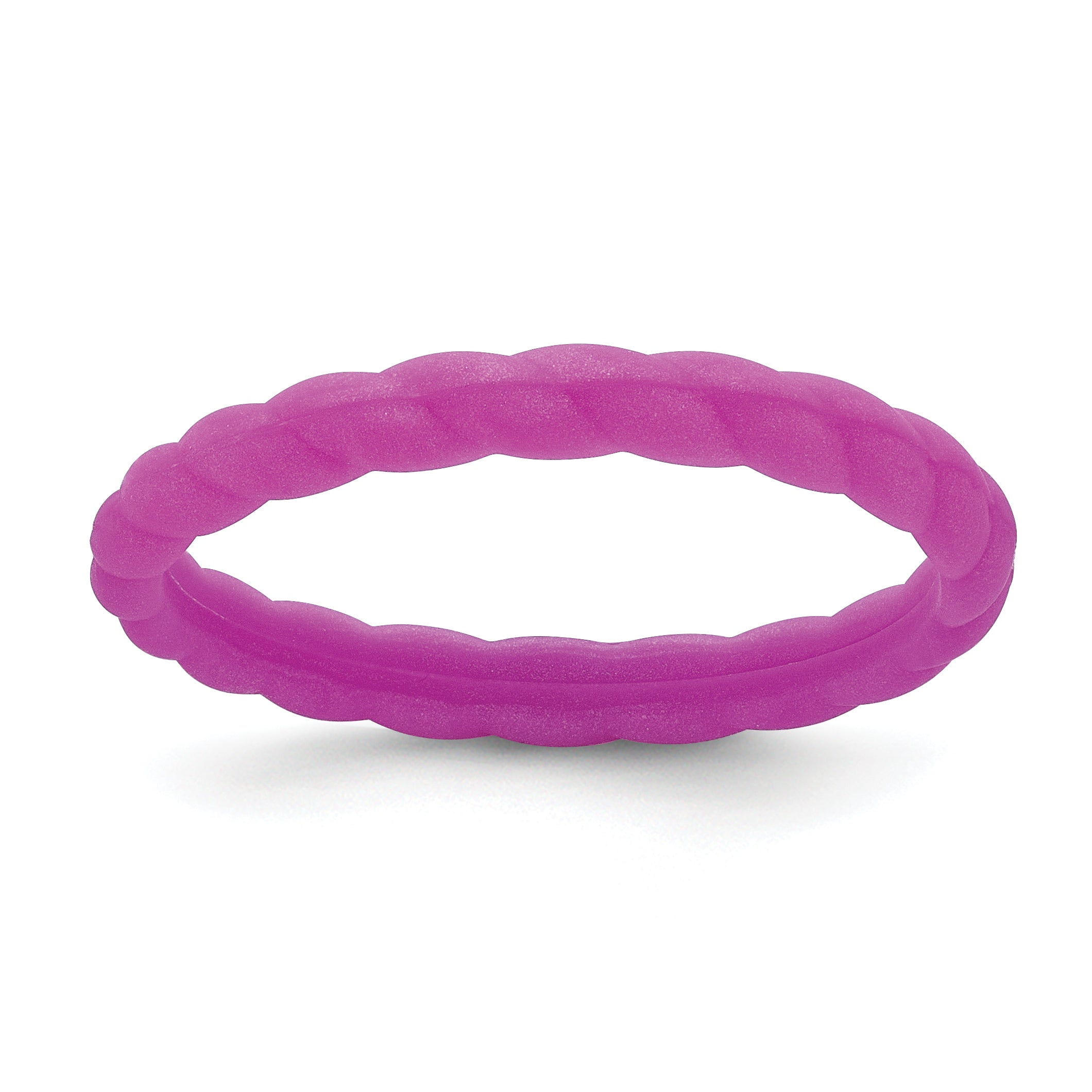 Silicone Plum Purple 3mm Braided Band Main image