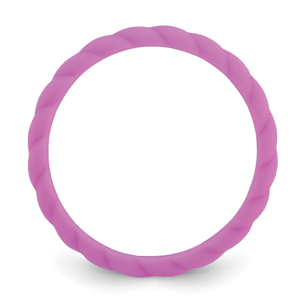 Silicone Purple 3mm Braided Band