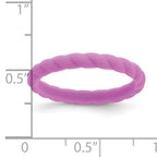 Silicone Purple 3mm Braided Band