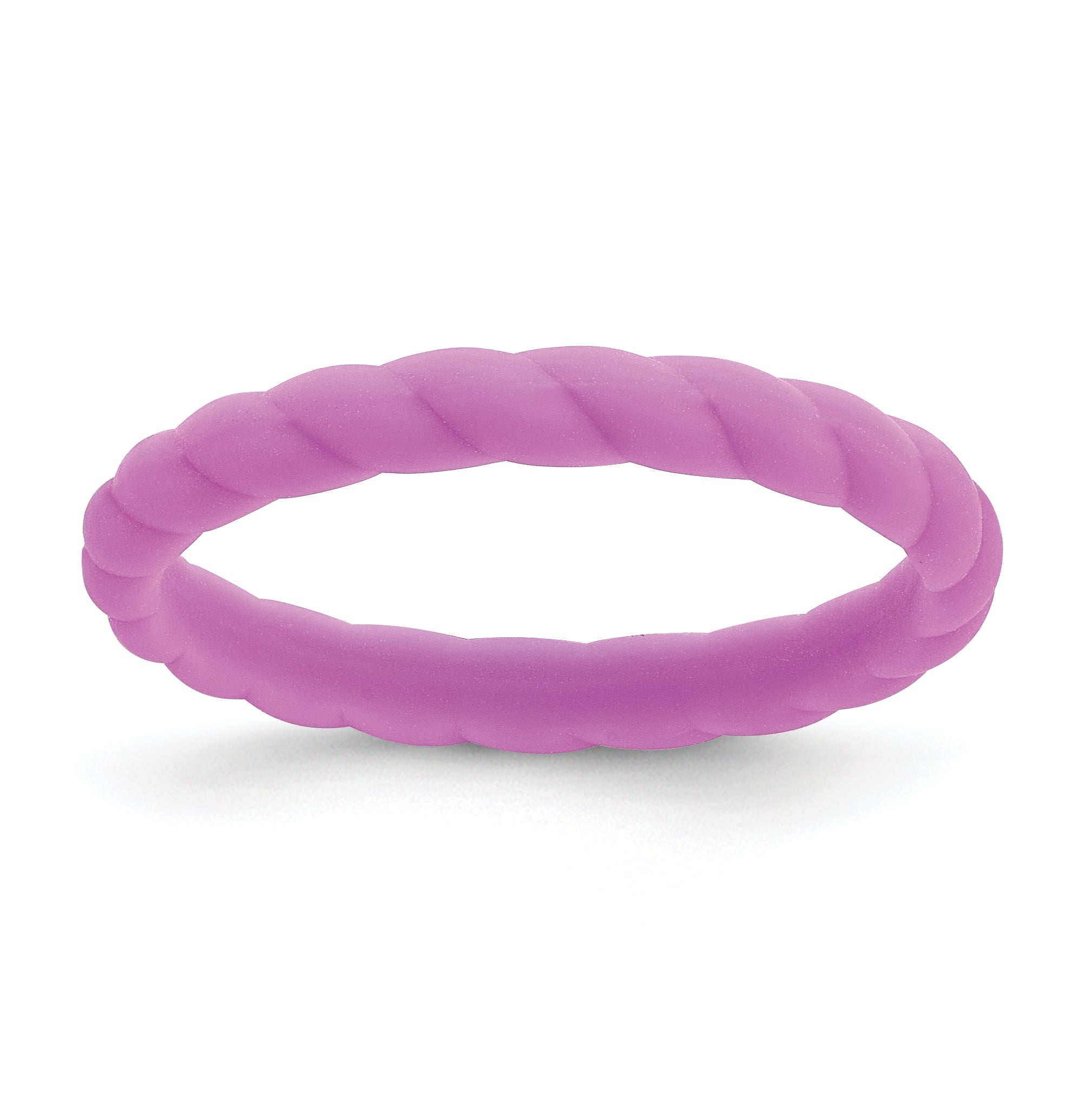 Silicone Purple 3mm Braided Band Main image