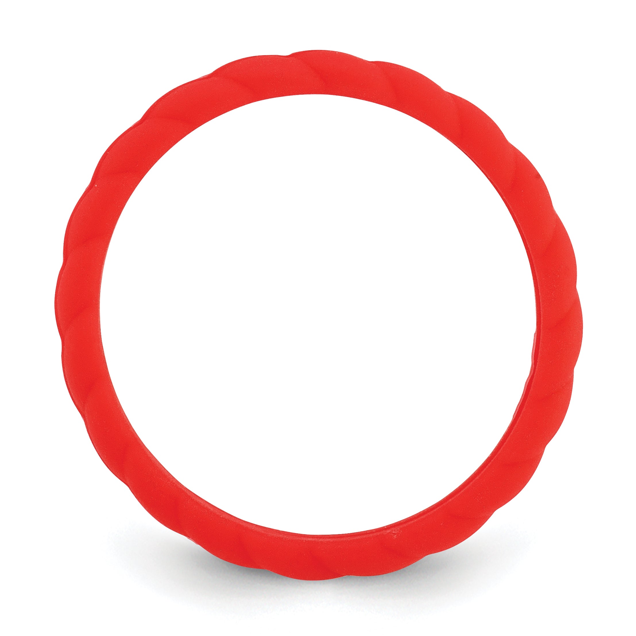 Silicone Red 3mm Braided Band
