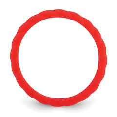 Silicone Red 3mm Braided Band