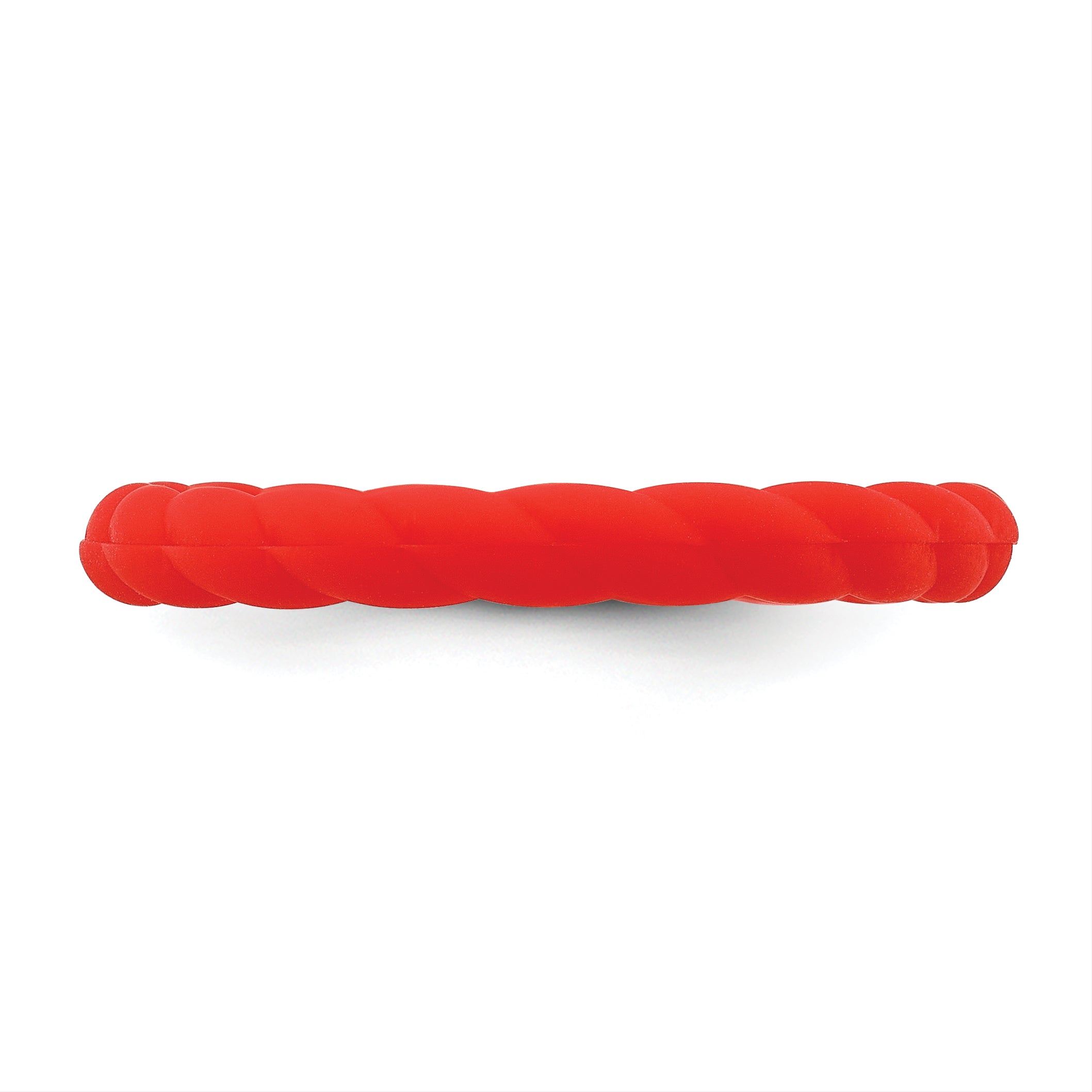 Silicone Red 3mm Braided Band