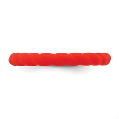 Silicone Red 3mm Braided Band