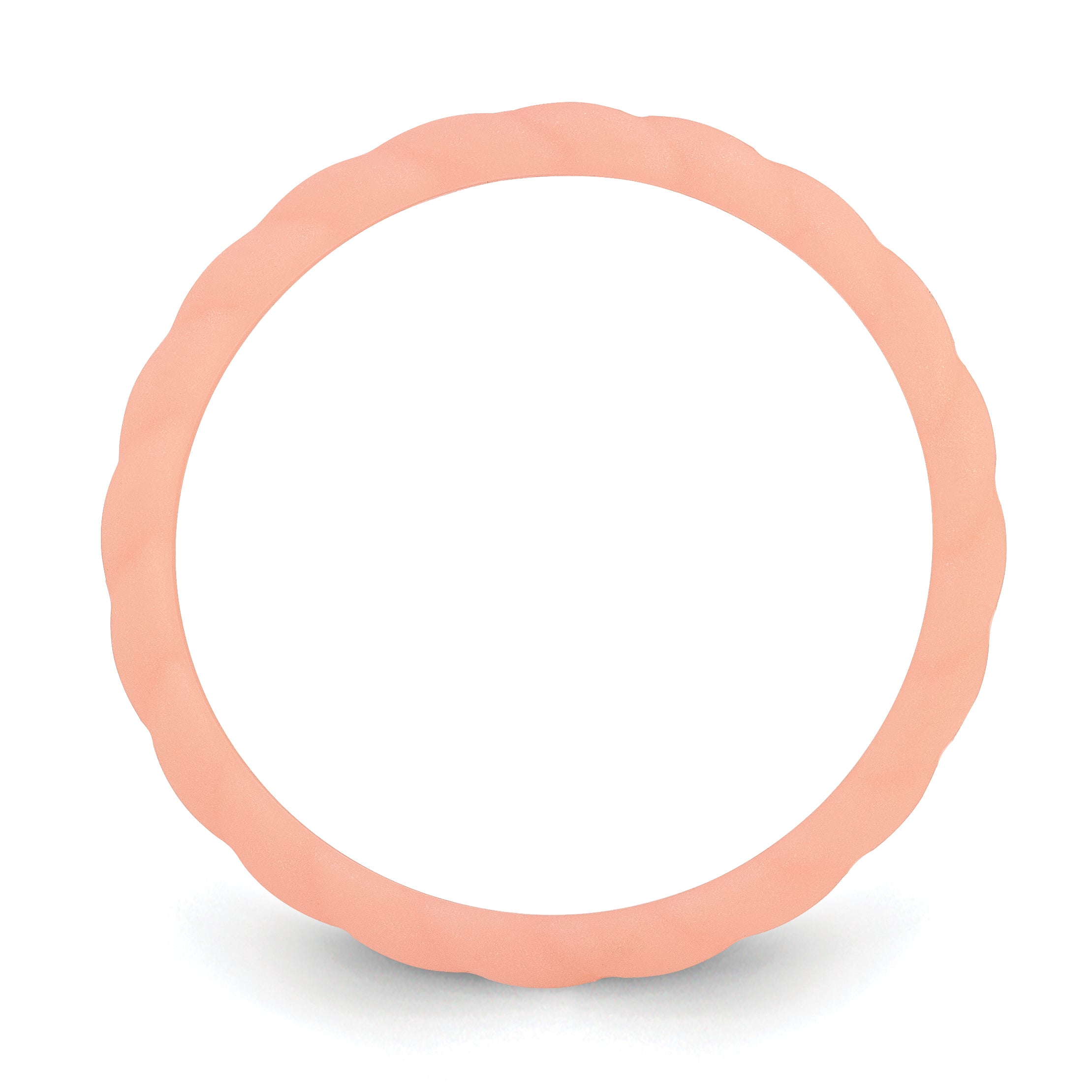 Silicone Rose Pink 3mm Braided Band