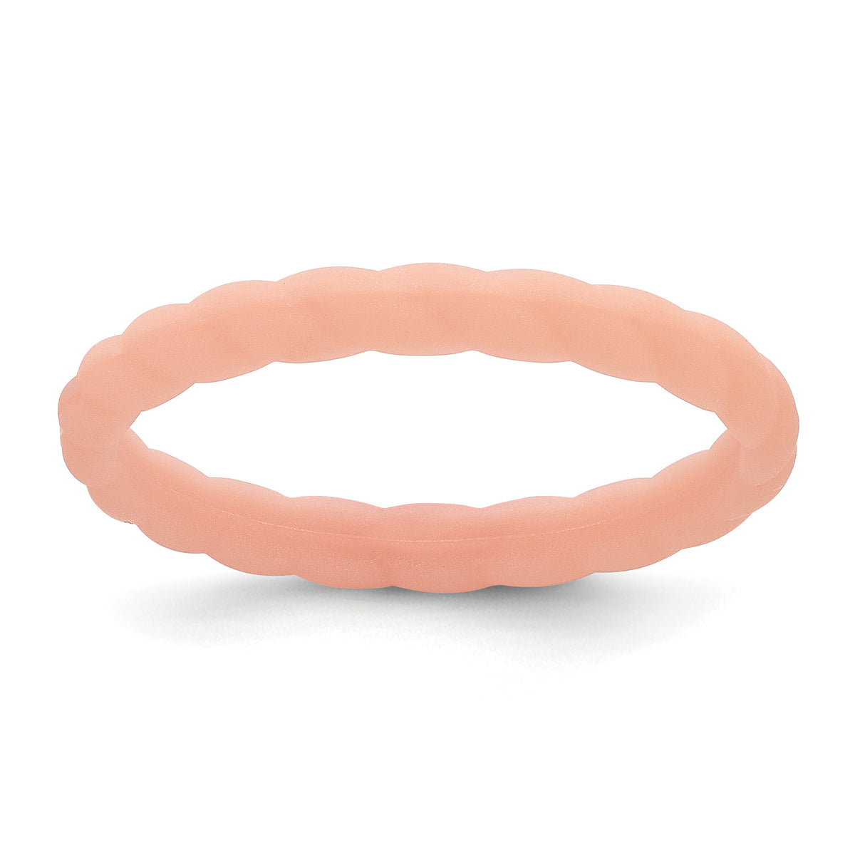 Silicone Rose Pink 3mm Braided Band