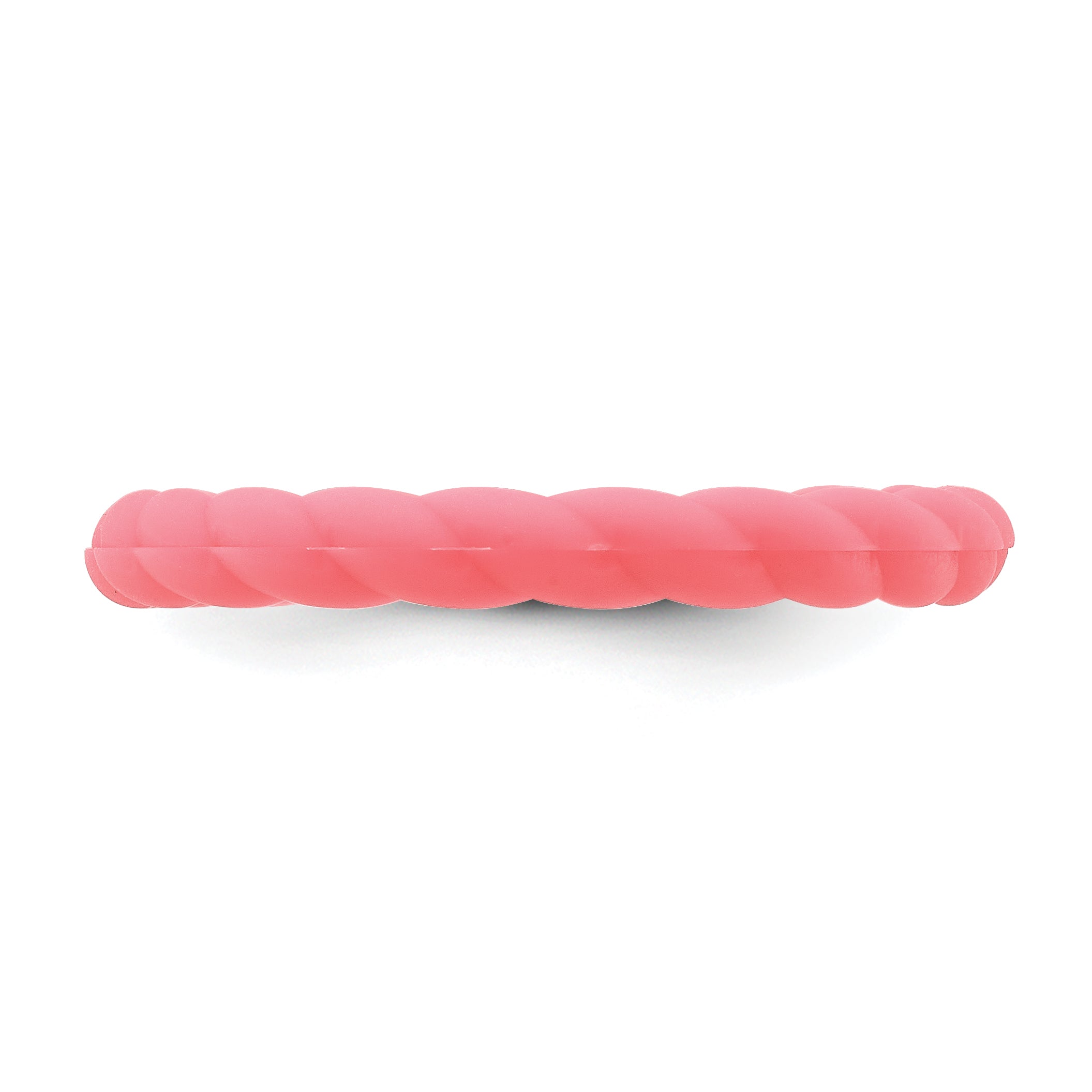 Silicone Watermelon Pink 3mm Braided Band