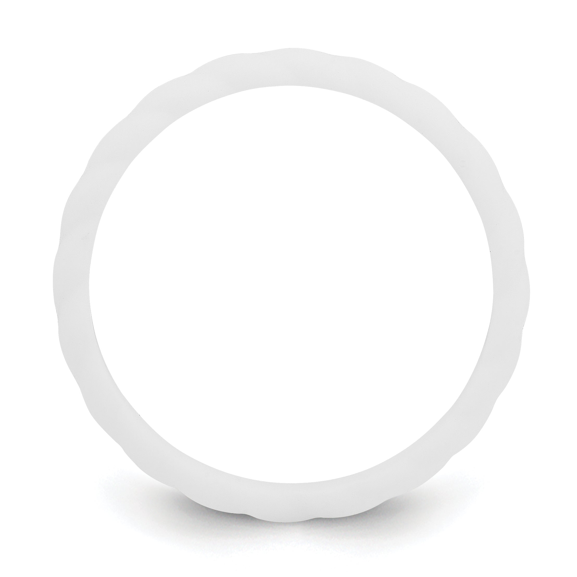 Silicone White 3mm Braided Band