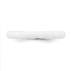 Silicone White 3mm Braided Band