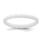 Silicone White 3mm Braided Band