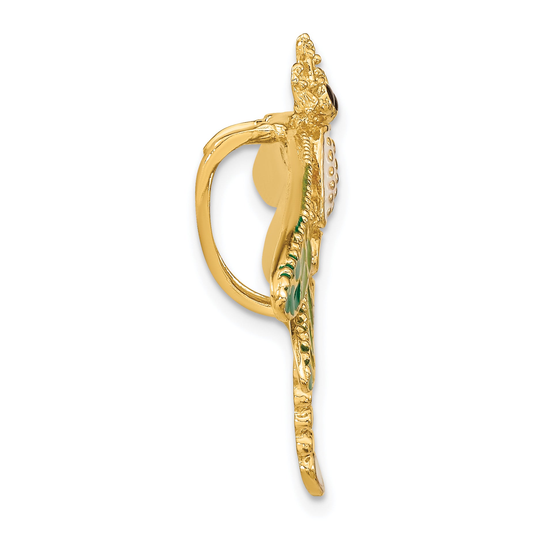 14K Multi-Color Enamel Dragonfly Charm Secondary image