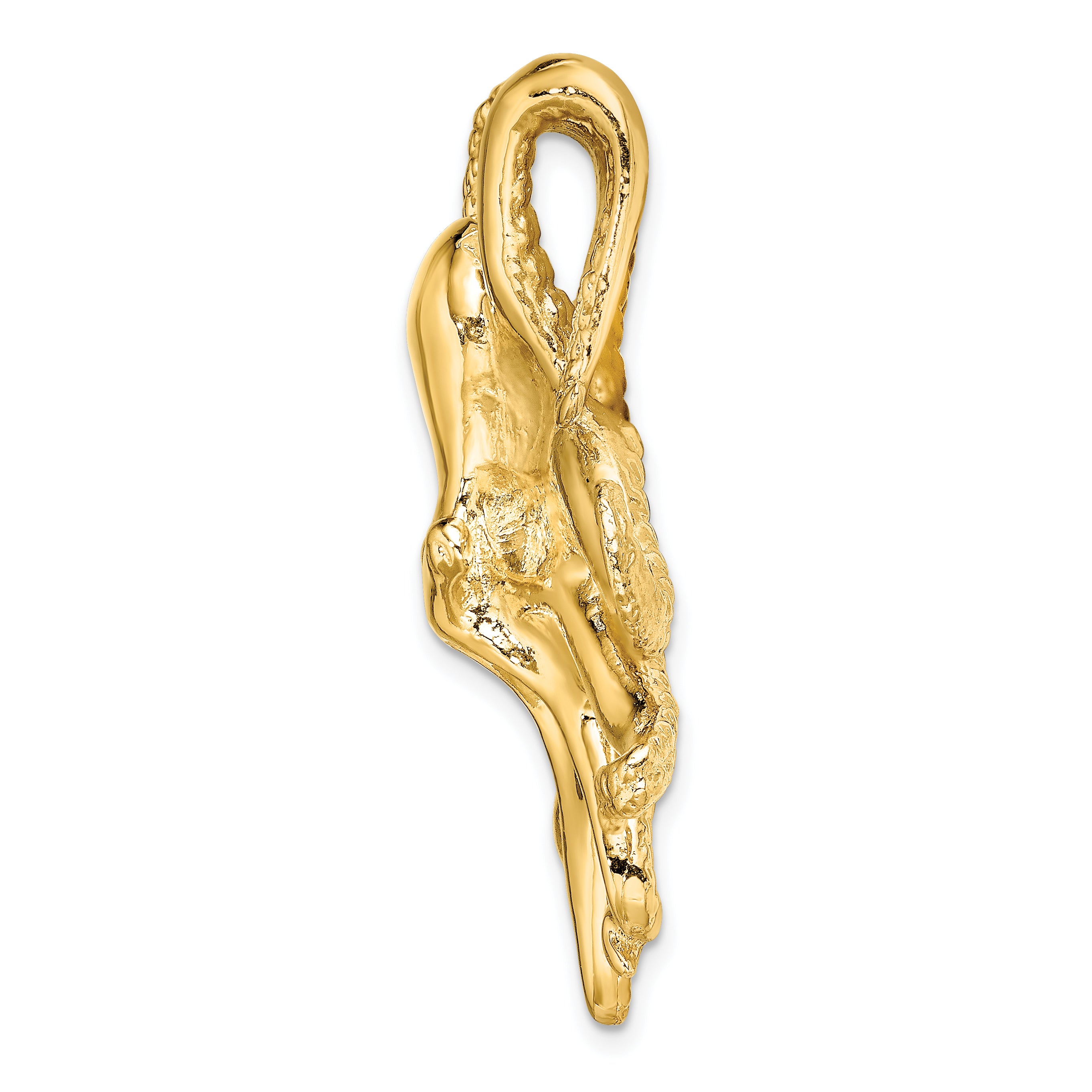 14K Polished and Textured Octopus Slide Secondary image