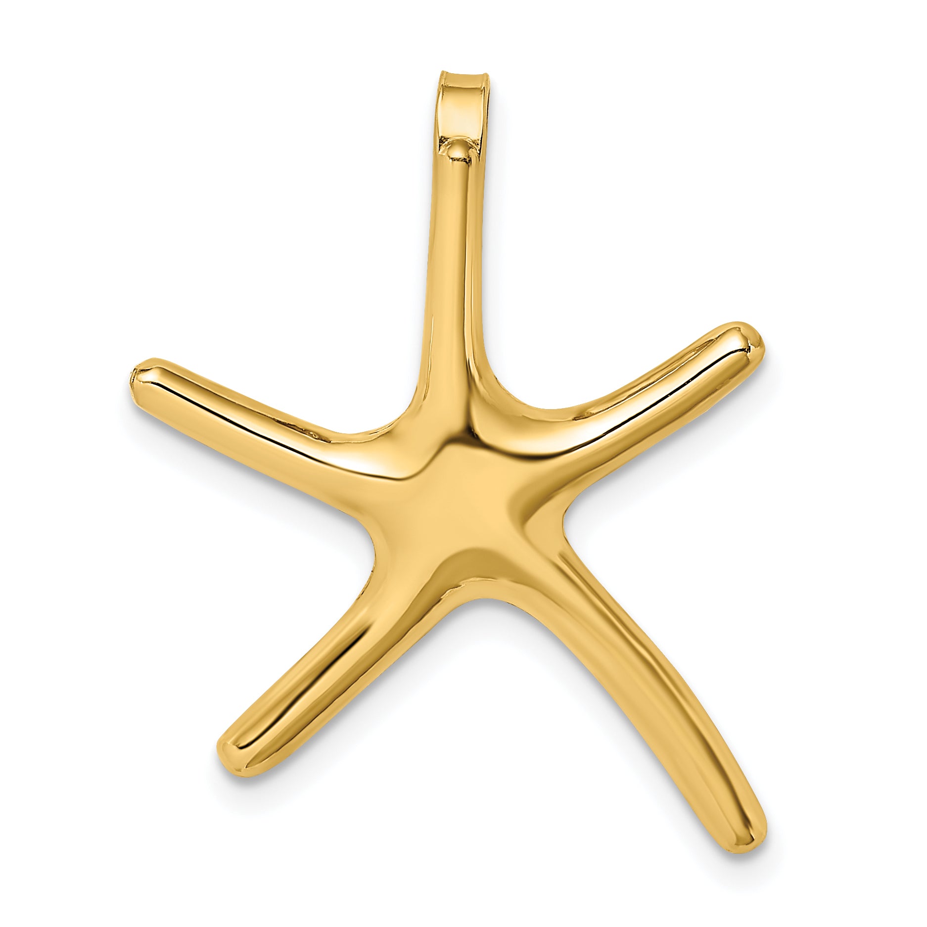 14K Polished Starfish Chain Slide Main image