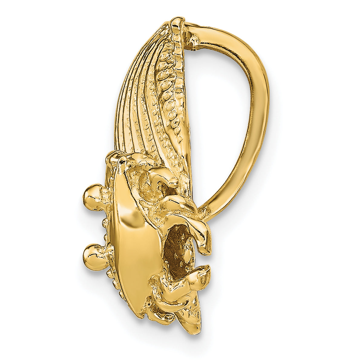 14k Scallop Shell with Crab Slide Secondary image