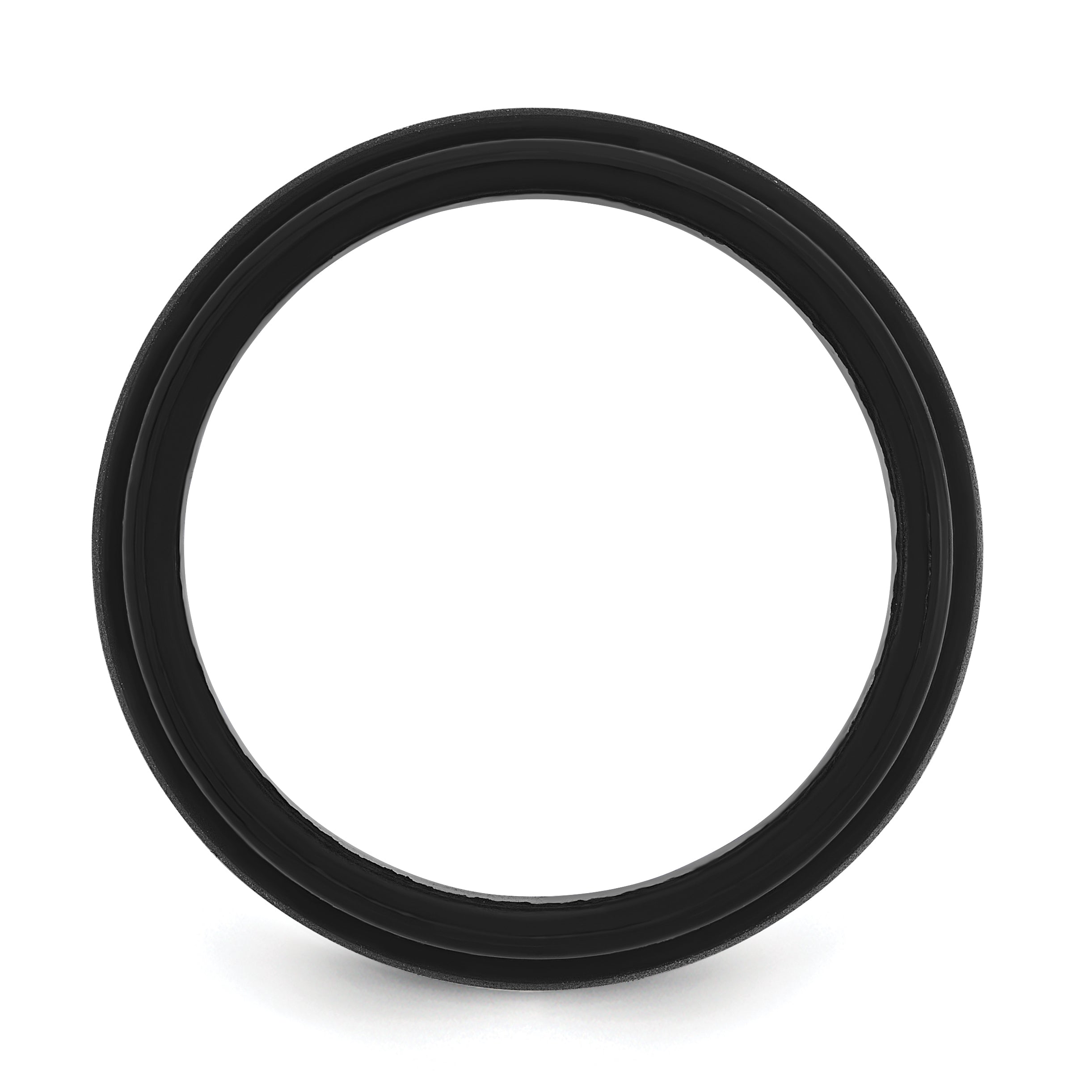 Ridged Edge Wedding Band in Black Silicone, 9mm Secondary image