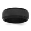 Silicone Black 9mm Ridged Edge Band