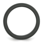 Silicone Dark Grey 9mm Ridged Edge Band