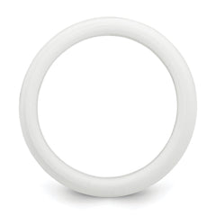 Silicone White 9mm Ridged Edge Band