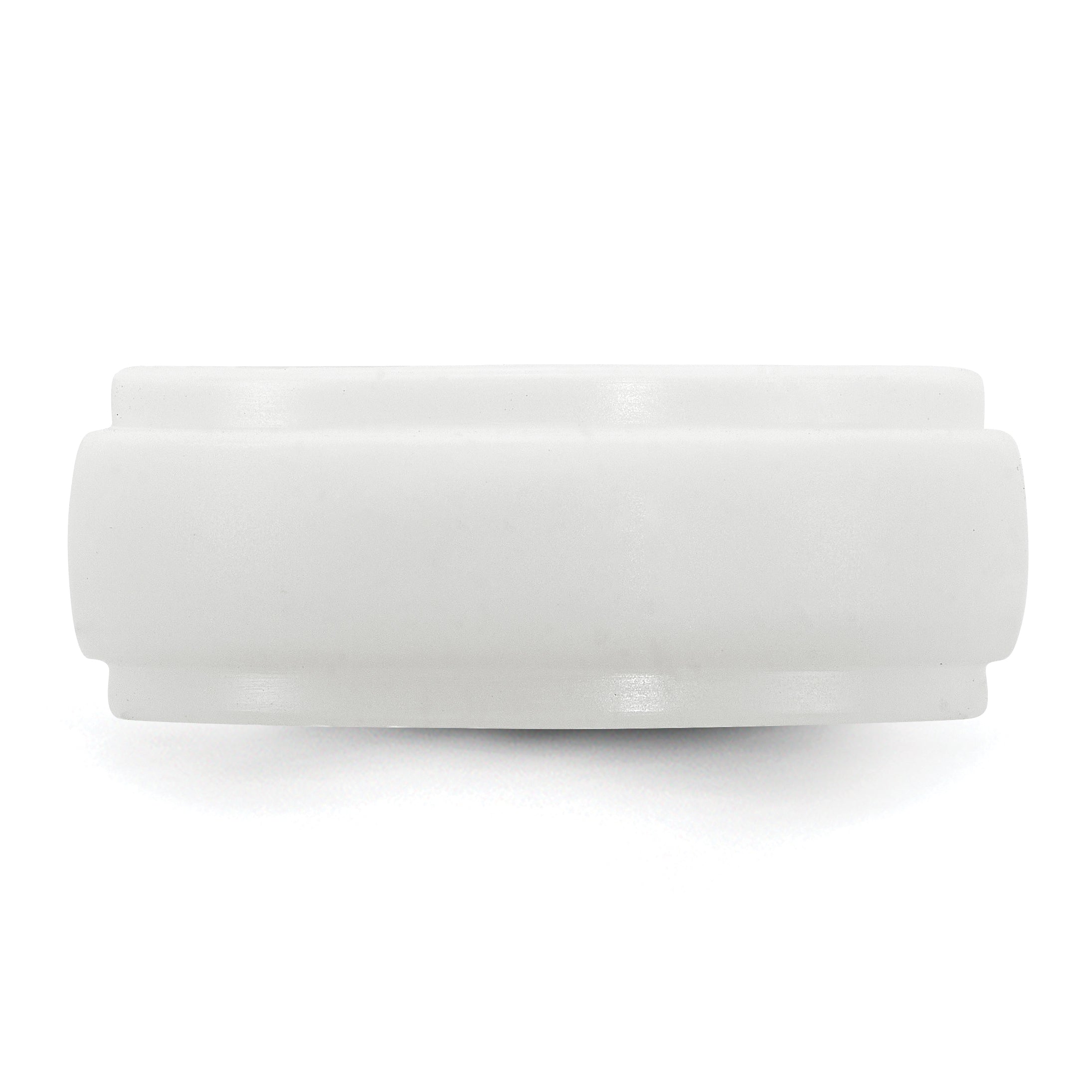 Silicone White 9mm Ridged Edge Band