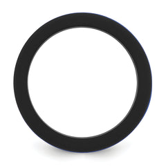 Silicone Black with Removable Blue Center 8mm Band