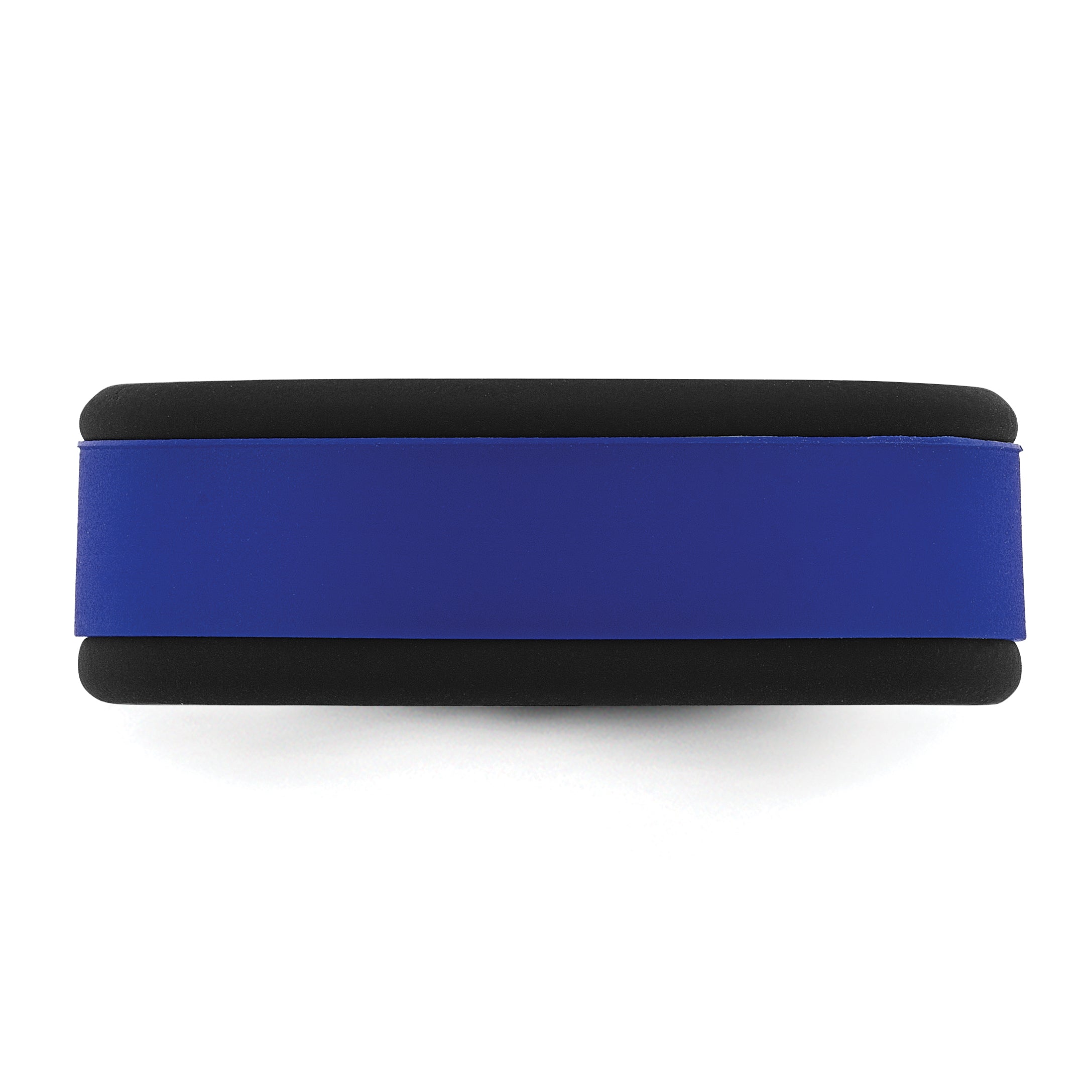 Silicone Black with Removable Blue Center 8mm Band