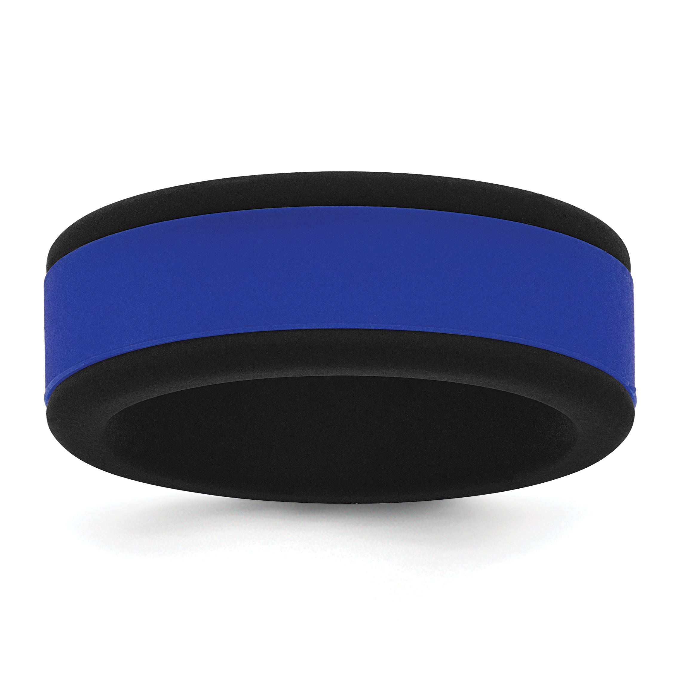 Silicone Black with Removable Blue Center 8mm Band Main image