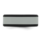 Silicone Black with Removable Grey Center 8mm Band