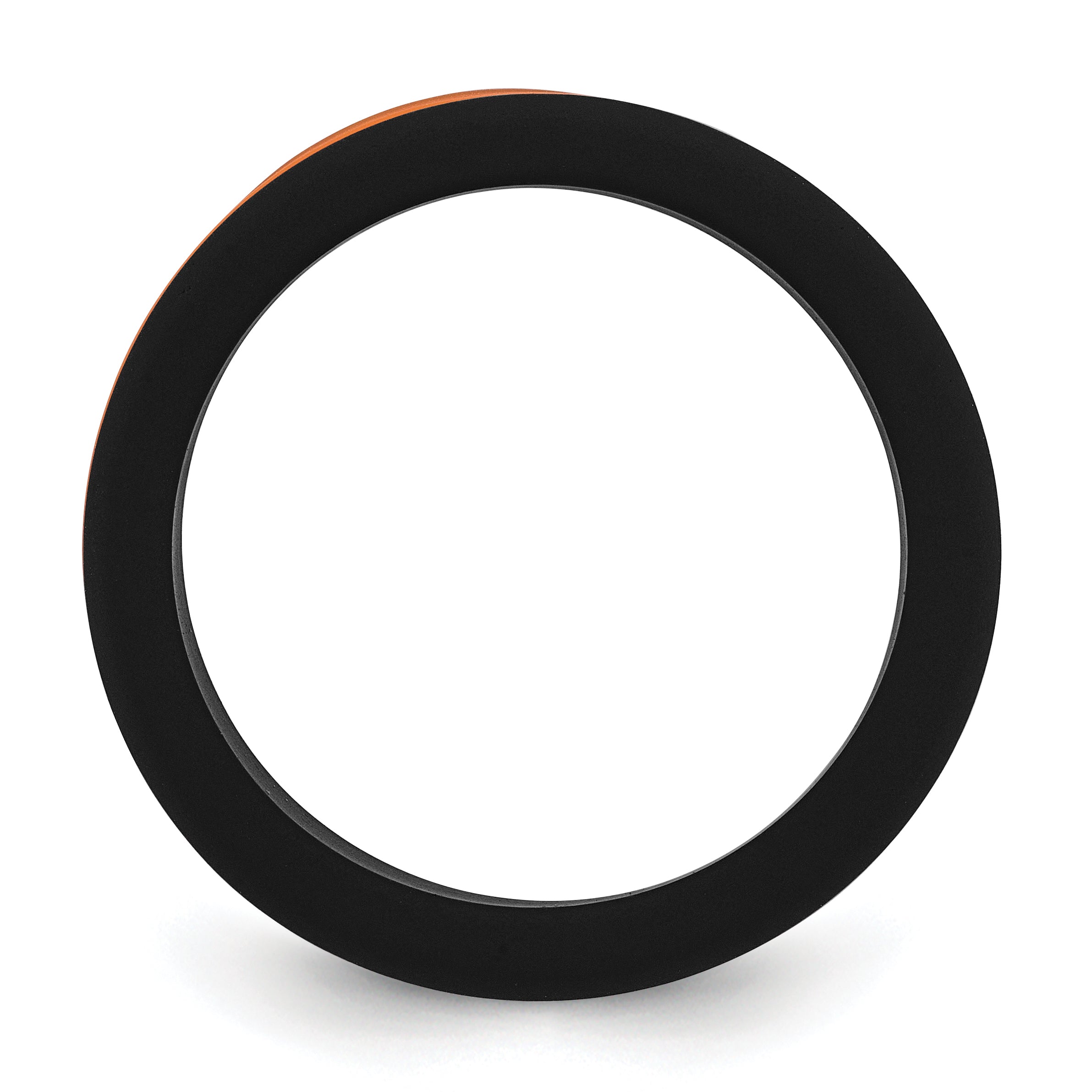 Wedding Band in Black Silicone with Removable Orange Center, 8mm Secondary image