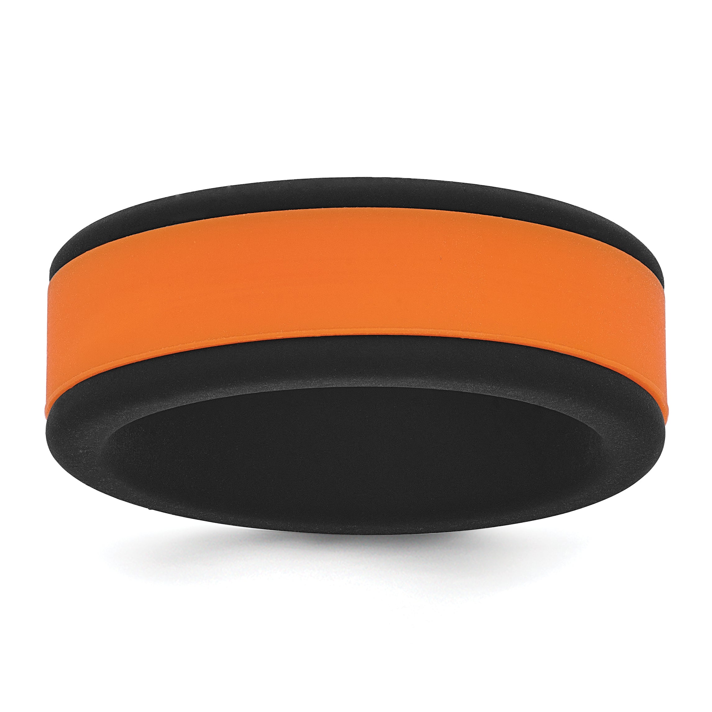 Silicone Black with Removable Orange Center 8mm Band Main image