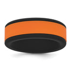 Silicone Black with Removable Orange Center 8mm Band
