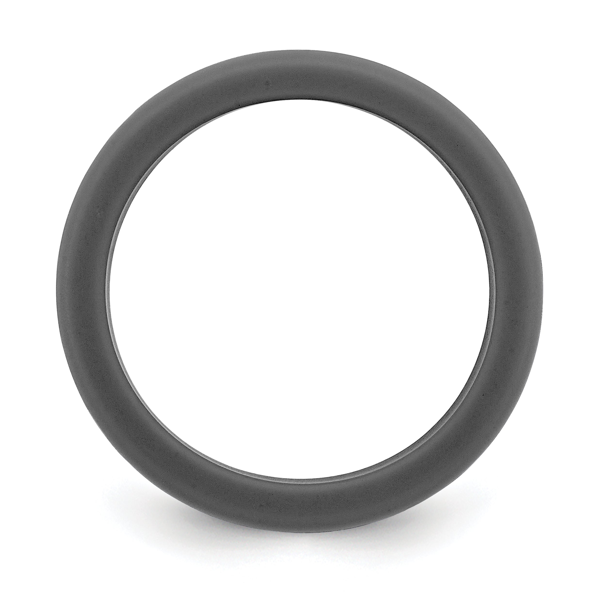 Wedding Band in Grey Silicone with Removable Blue Center, 8mm Secondary image