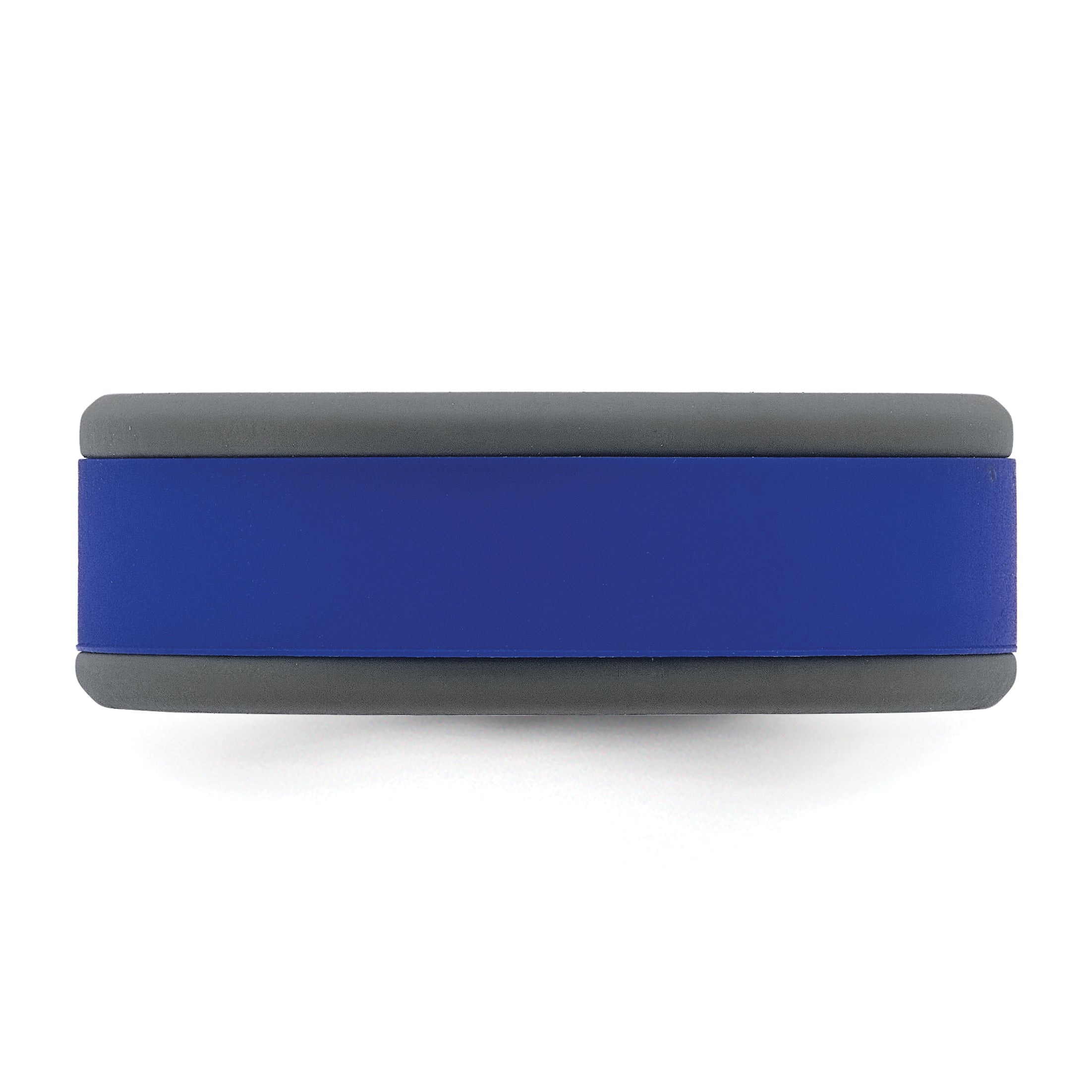Silicone Grey with Removable Blue Center 8mm Band