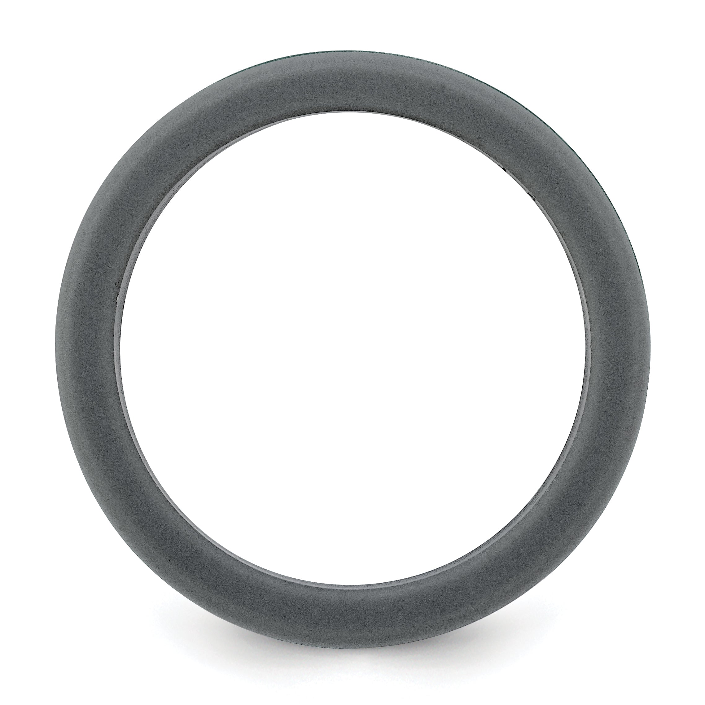 Silicone Wedding Band in Grey with Removable Green Center, 8mm Secondary image