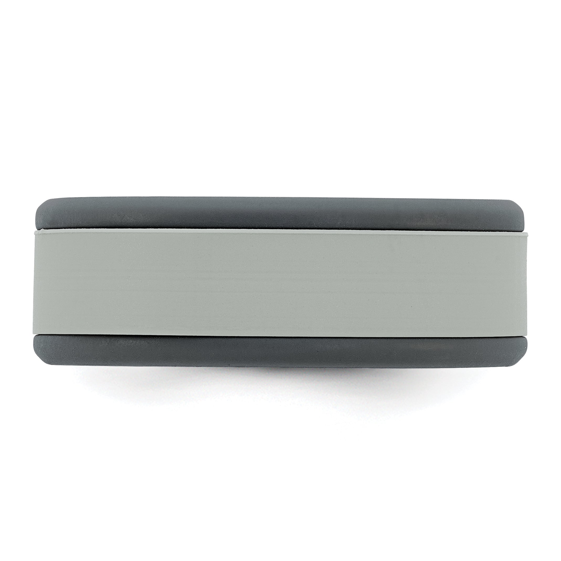 Silicone Grey with Removable Light Grey Center 8mm Band