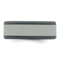 Silicone Grey with Removable Light Grey Center 8mm Band