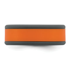 Silicone Grey with Removable Orange Center 8mm Band