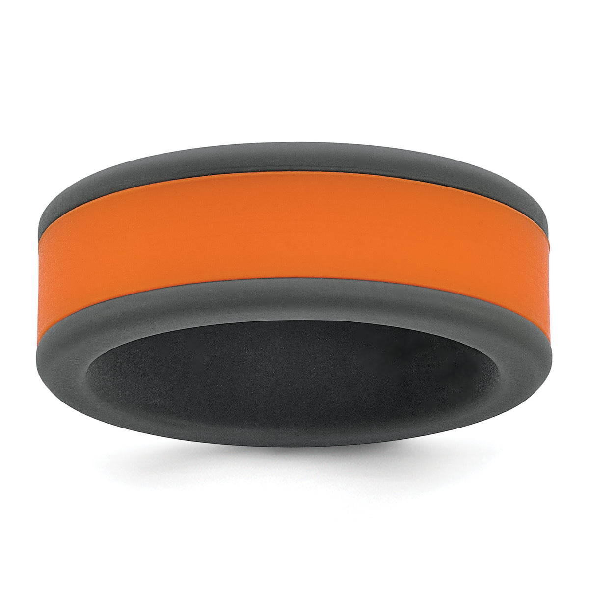 Silicone Grey with Removable Orange Center 8mm Band