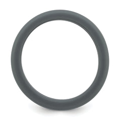 Silicone Grey with Removable White Center 8mm Band