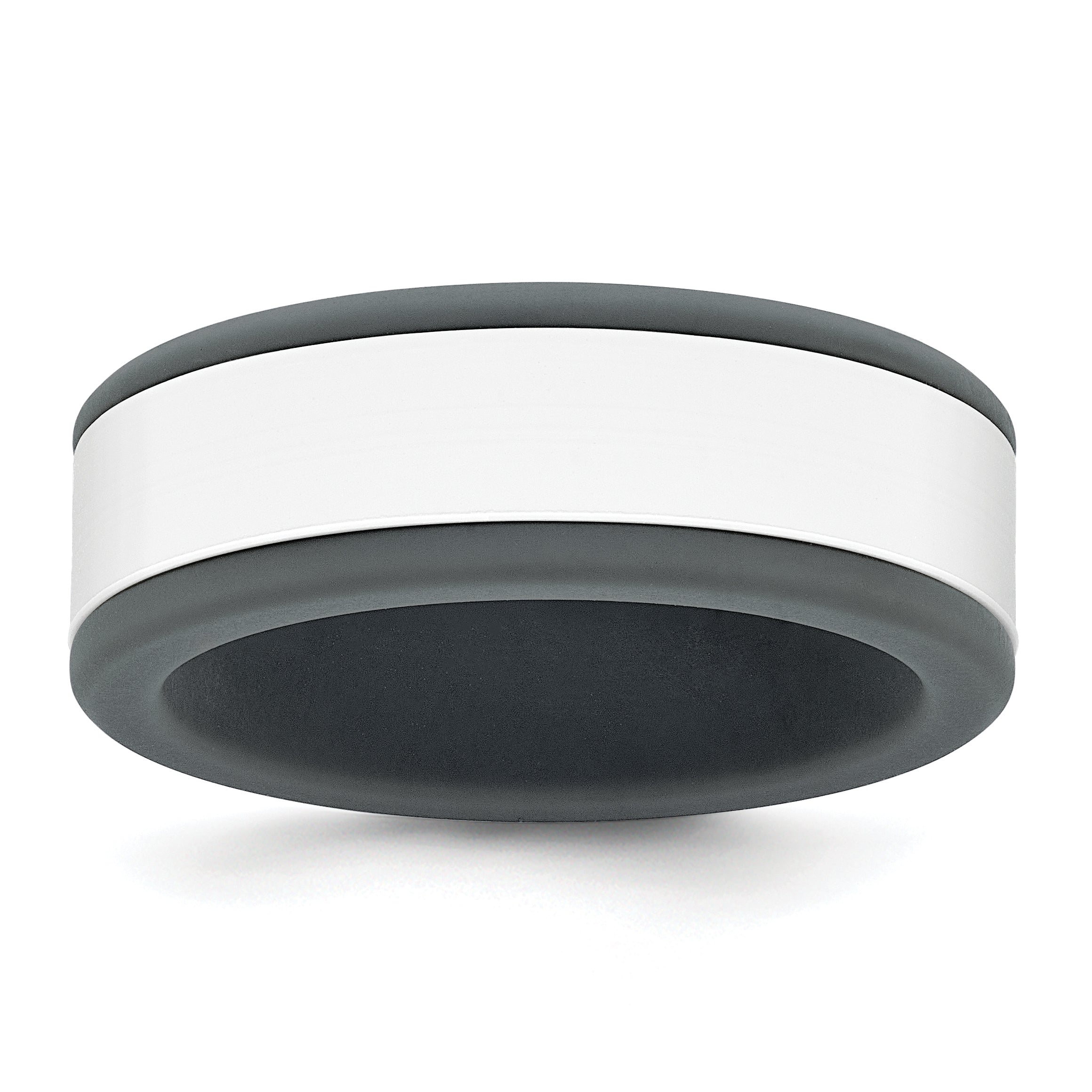 Silicone Grey with Removable White Center 8mm Band Main image