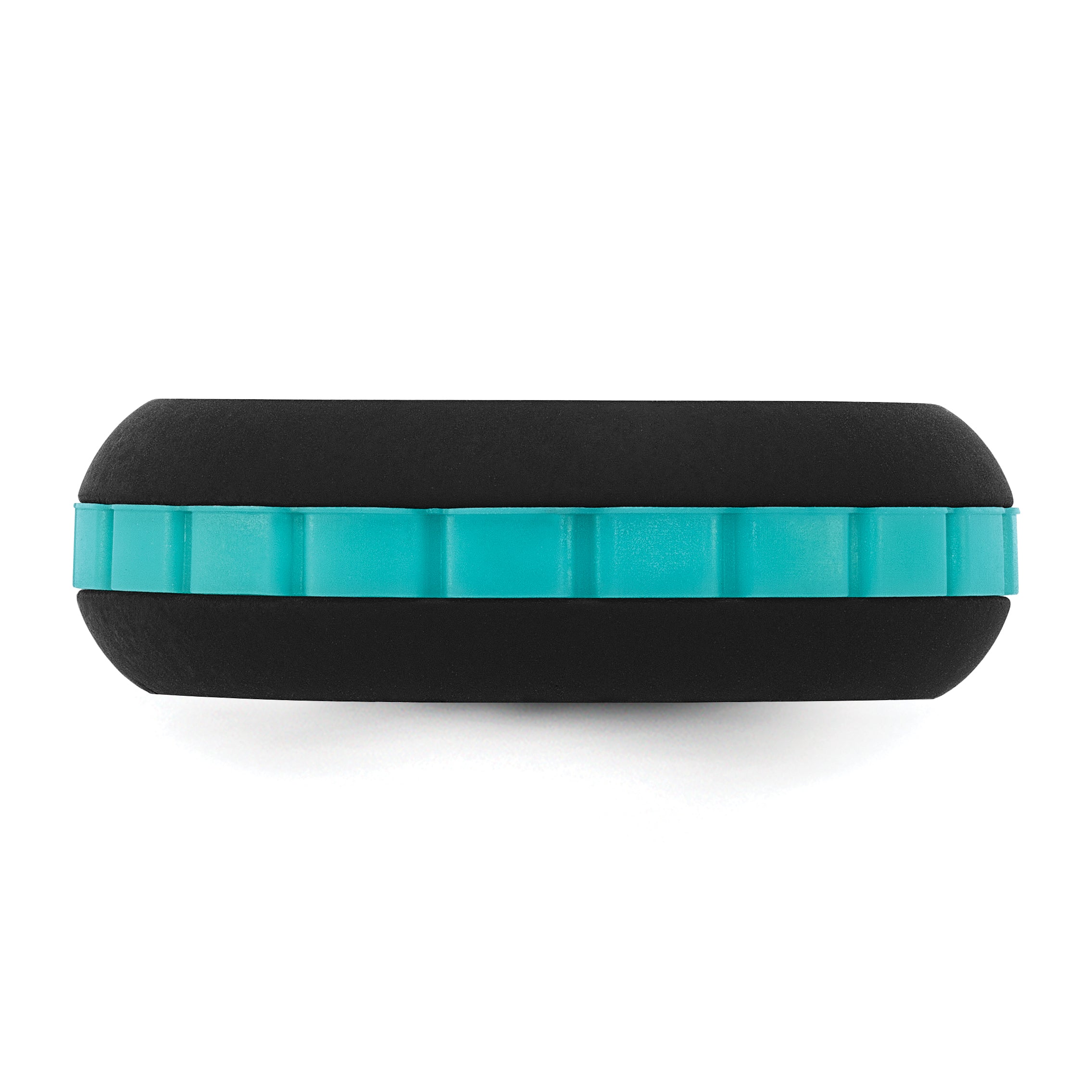 Silicone Black with Blue Grooved Center 7.50mm Band
