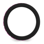 Silicone Black with Pink Grooved Center 7.50mm Band