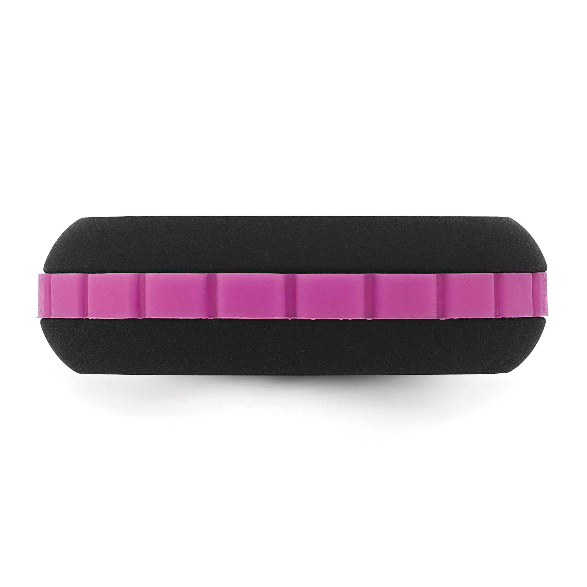 Silicone Black with Pink Grooved Center 7.50mm Band