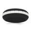 Grooved Center Wedding Band in Black & White Silicone, 7.5mm, Size 6–12 - Sophia Jewelers