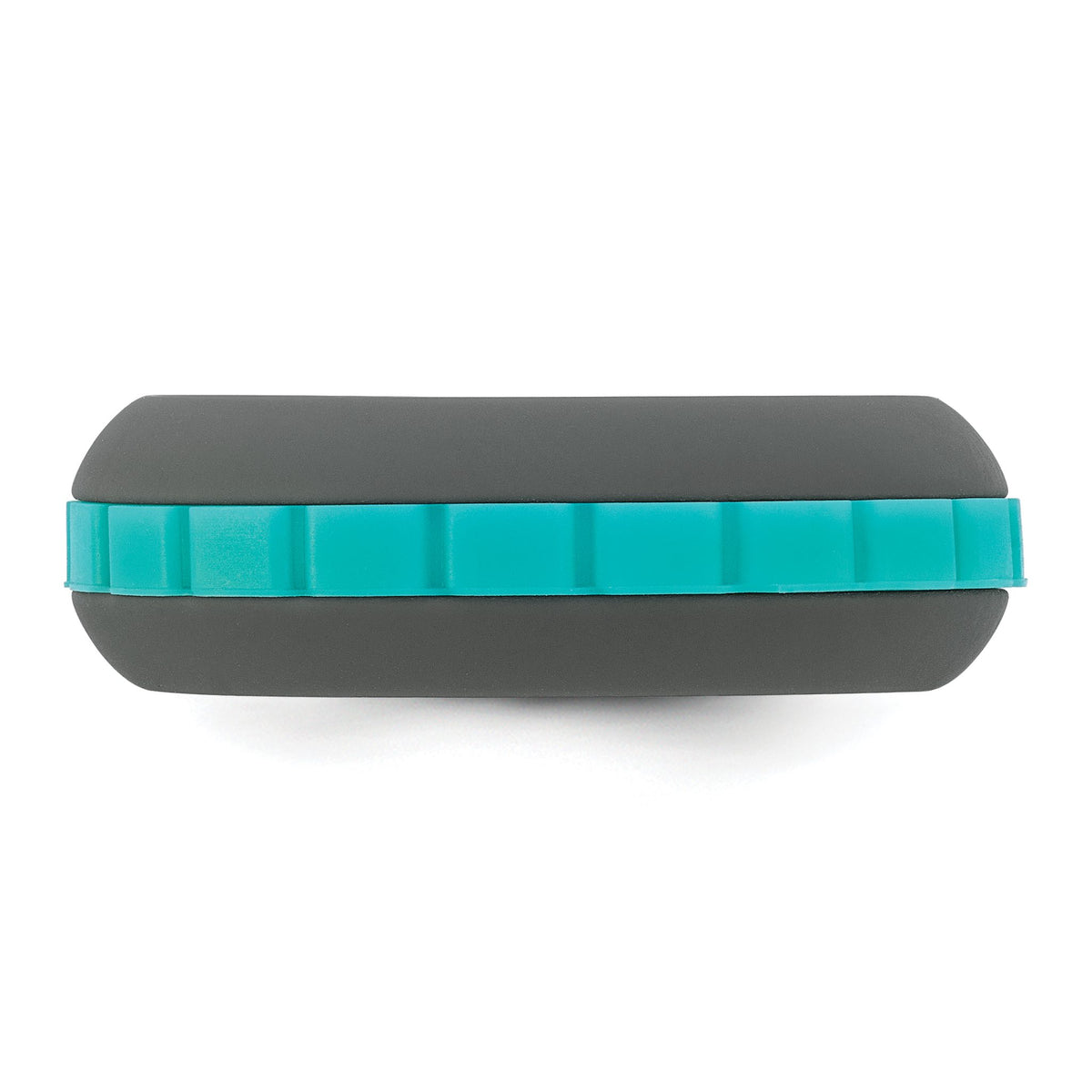 Grooved Center Wedding Band in Gray & Blue Silicone, 7.5mm, Size 6–12 - Sophia Jewelers Main image