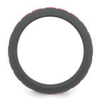 Silicone Grey with Pink Grooved Center 7.50mm Band