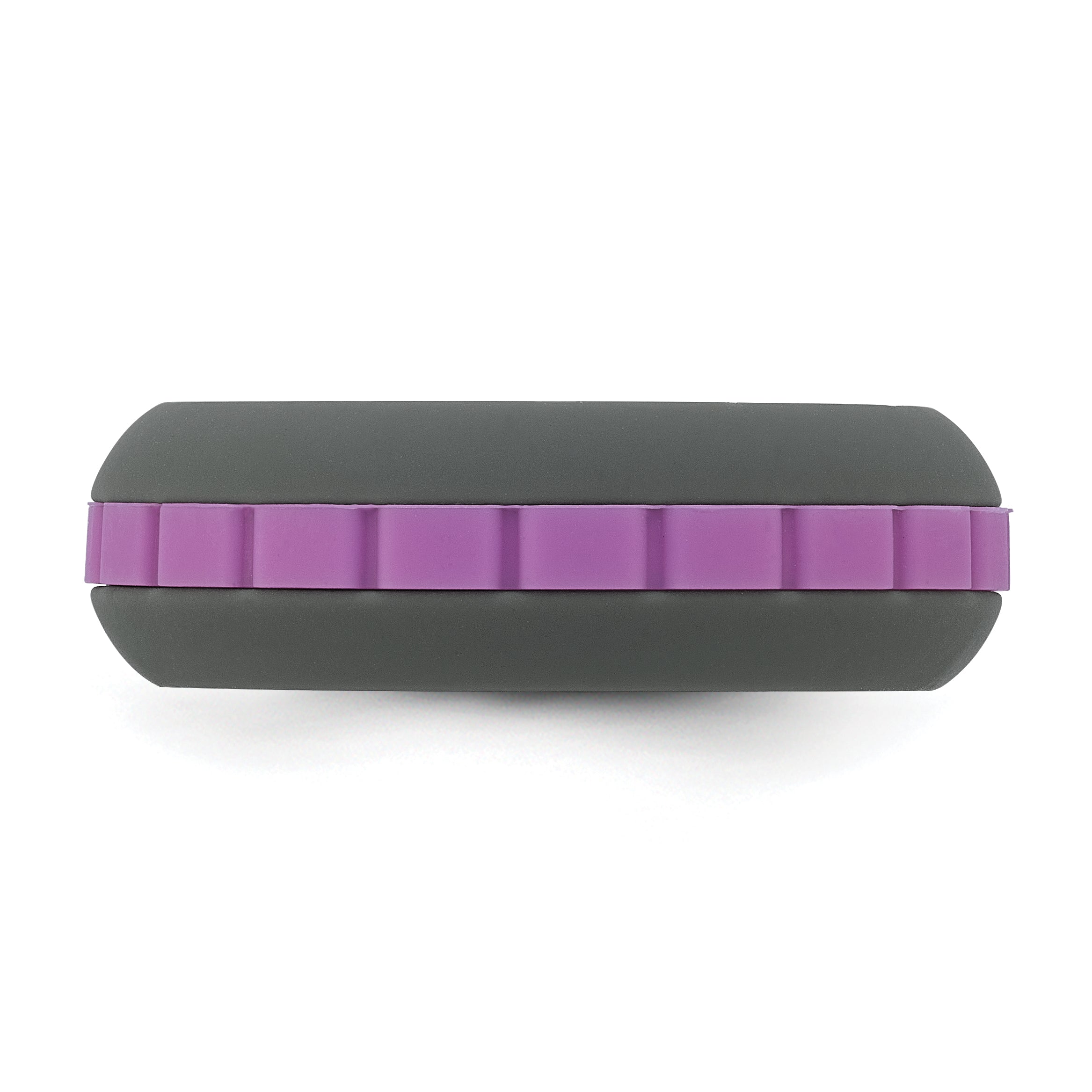 Silicone Grey with Purple Grooved Center 7.50mm Band